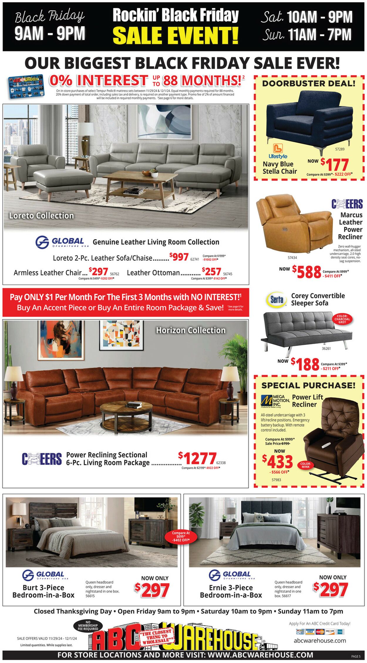 Weekly ad ABC Warehouse 11/24/2024 - 11/30/2024