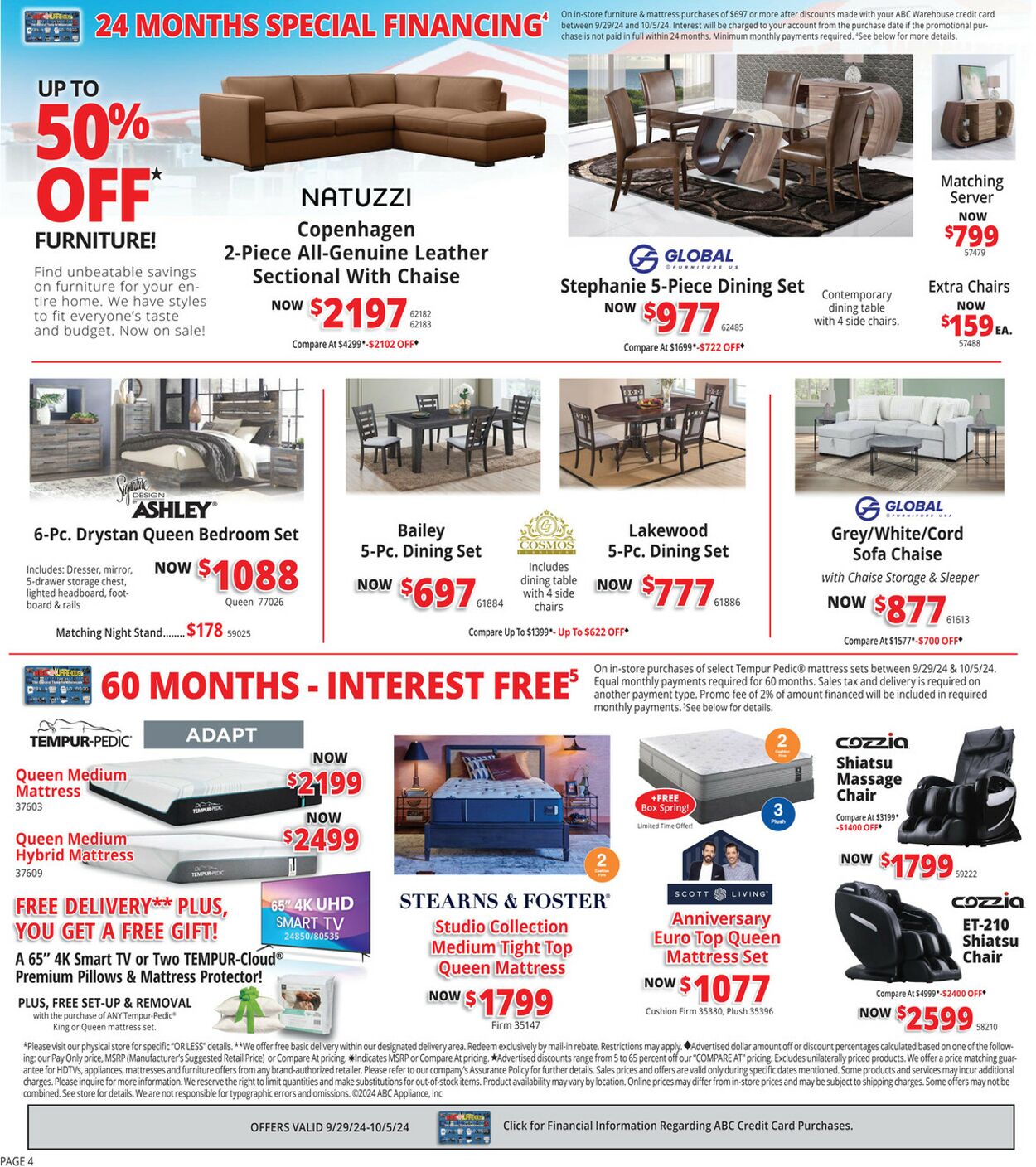 Weekly ad ABC Warehouse 09/29/2024 - 10/05/2024