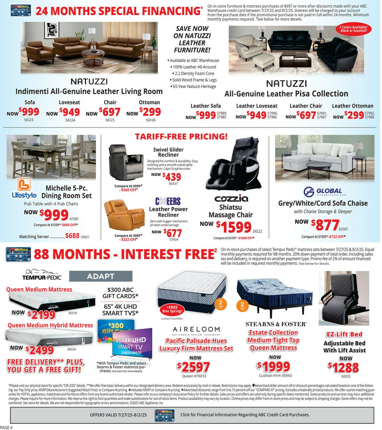 Weekly ad ABC Warehouse 07/27/2025 - 08/02/2025