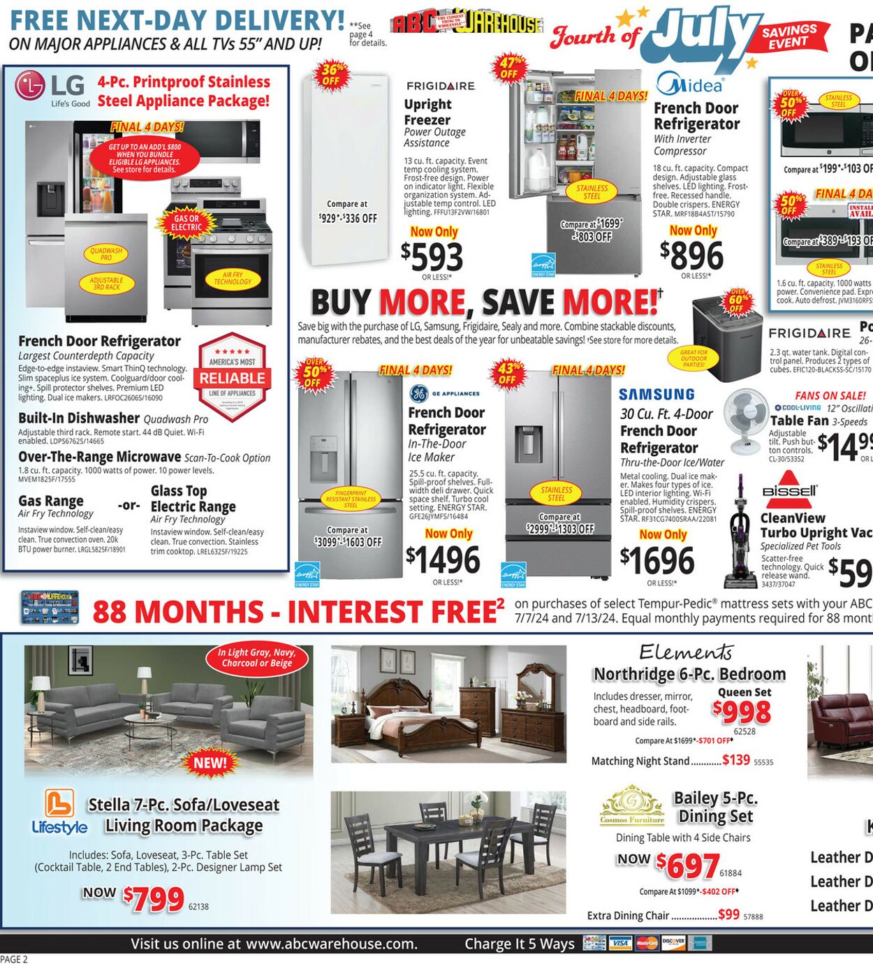 Weekly ad ABC Warehouse 07/07/2024 - 07/13/2024