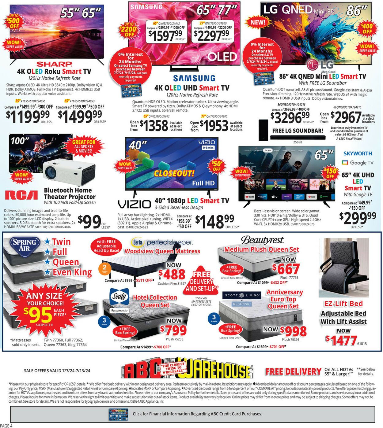 Weekly ad ABC Warehouse 07/07/2024 - 07/13/2024