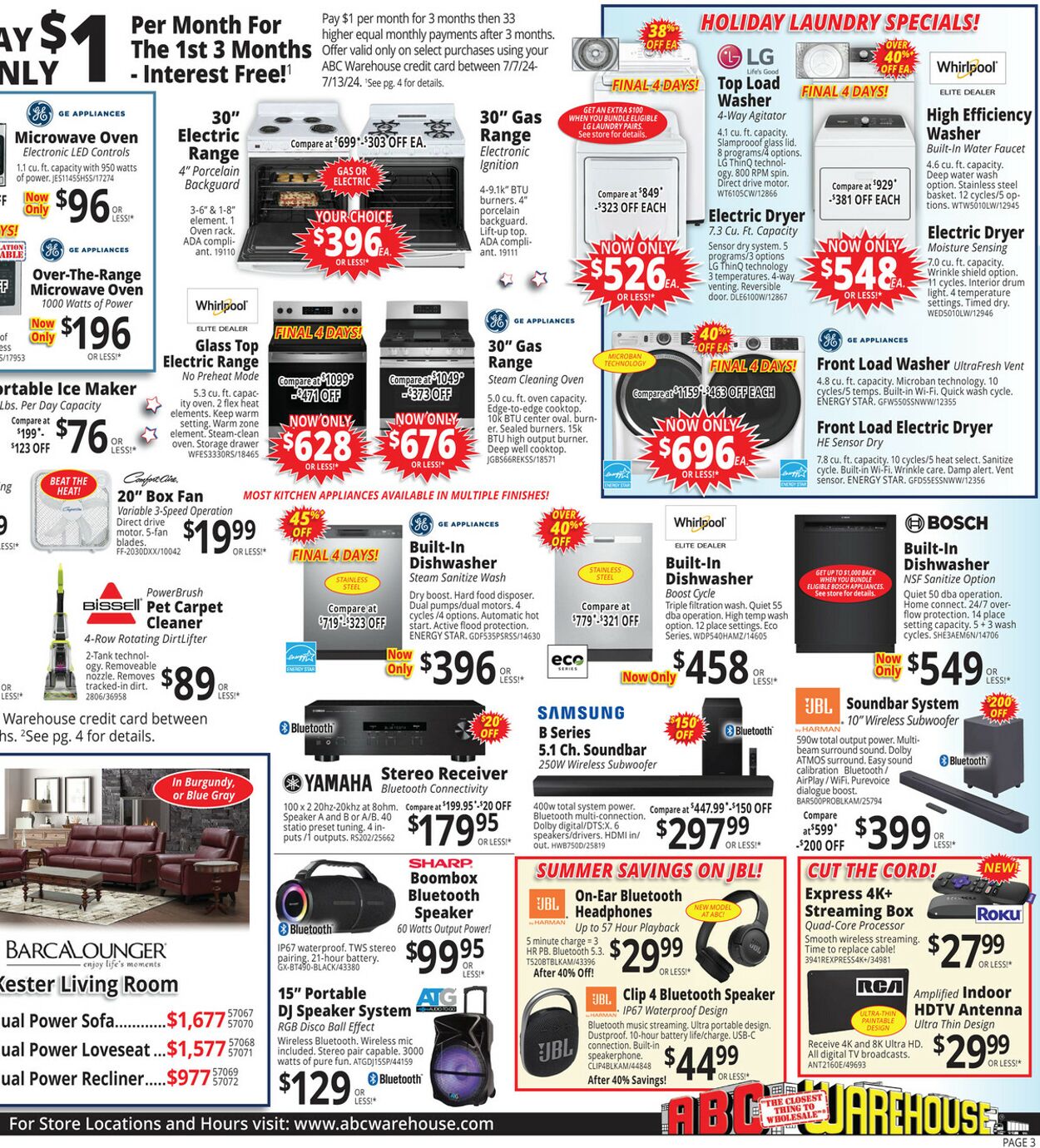 Weekly ad ABC Warehouse 07/07/2024 - 07/13/2024