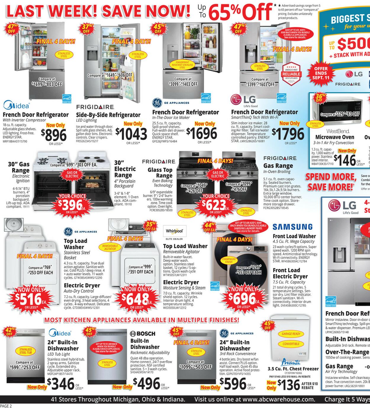 Weekly ad ABC Warehouse 09/08/2024 - 09/14/2024