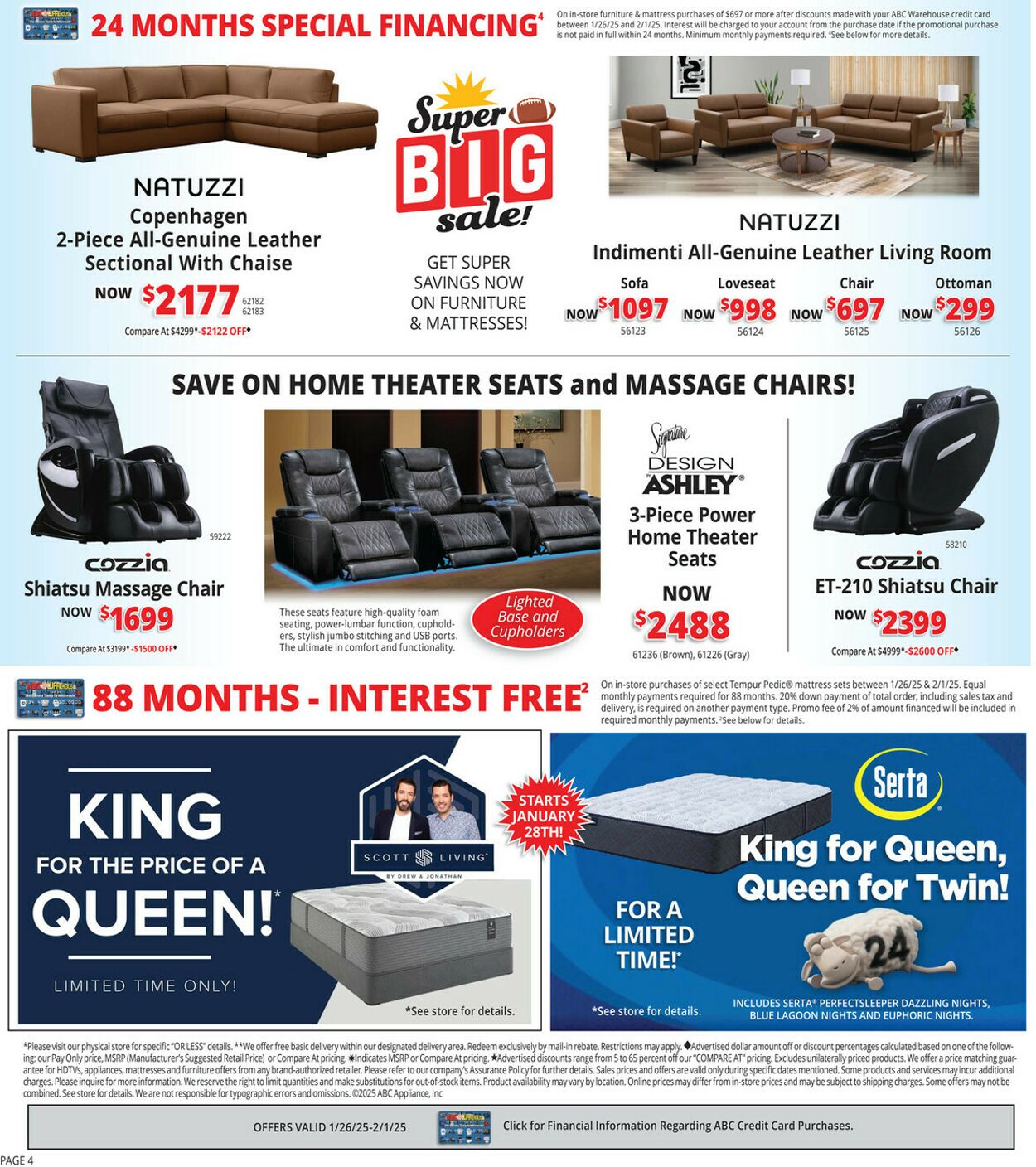 Weekly ad ABC Warehouse 01/26/2025 - 02/01/2025