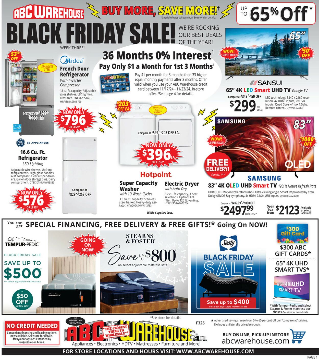 ABC Warehouse Promotional weekly ads