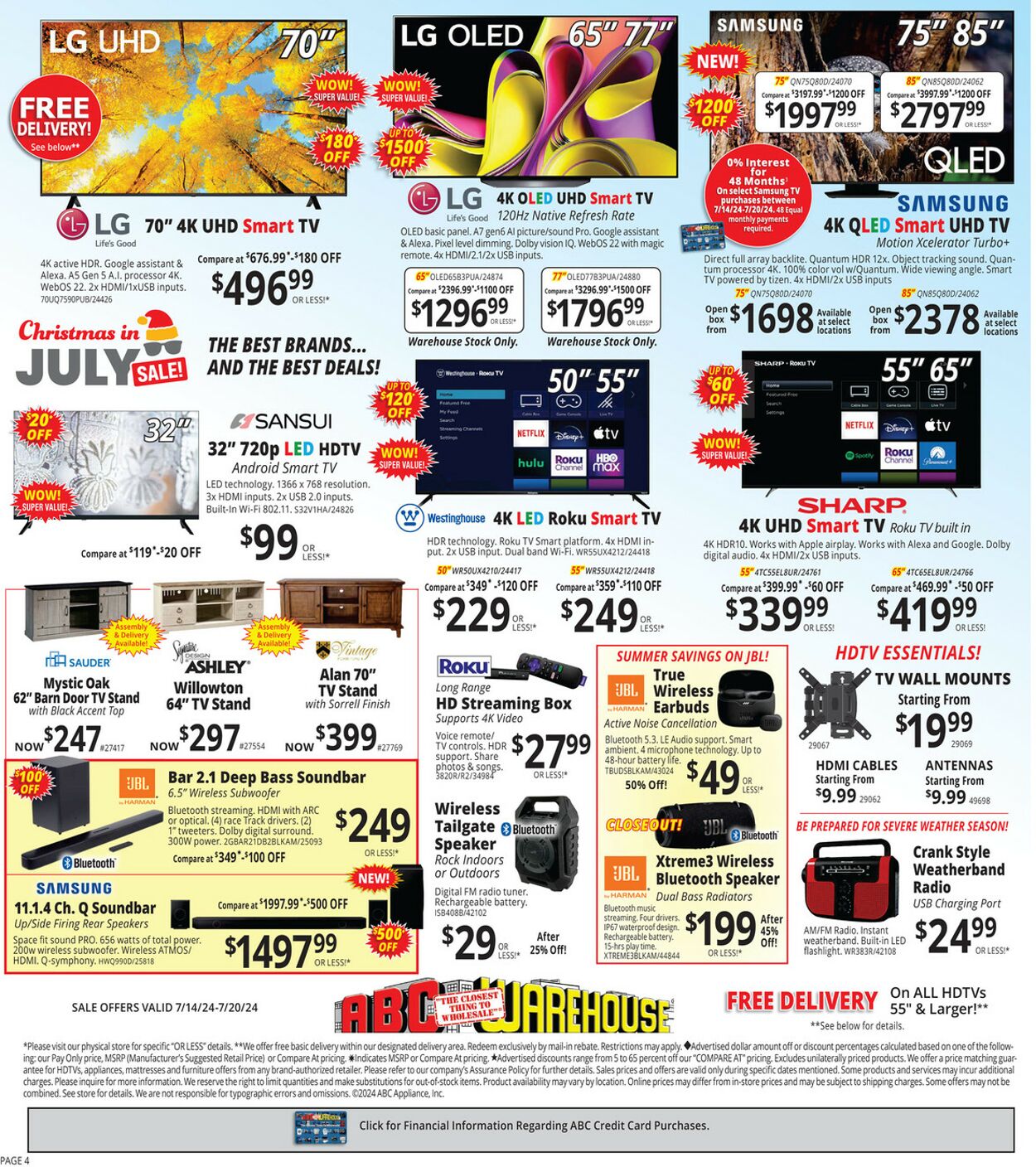 Weekly ad ABC Warehouse 07/14/2024 - 07/20/2024