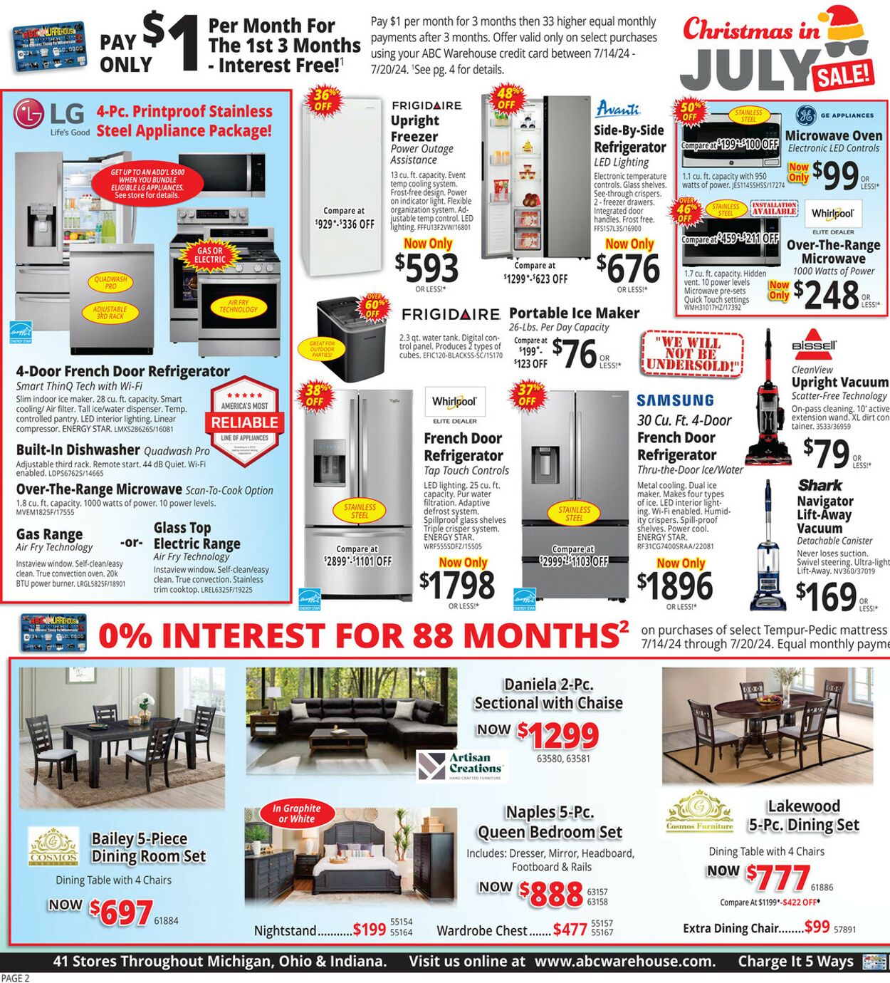 Weekly ad ABC Warehouse 07/14/2024 - 07/20/2024