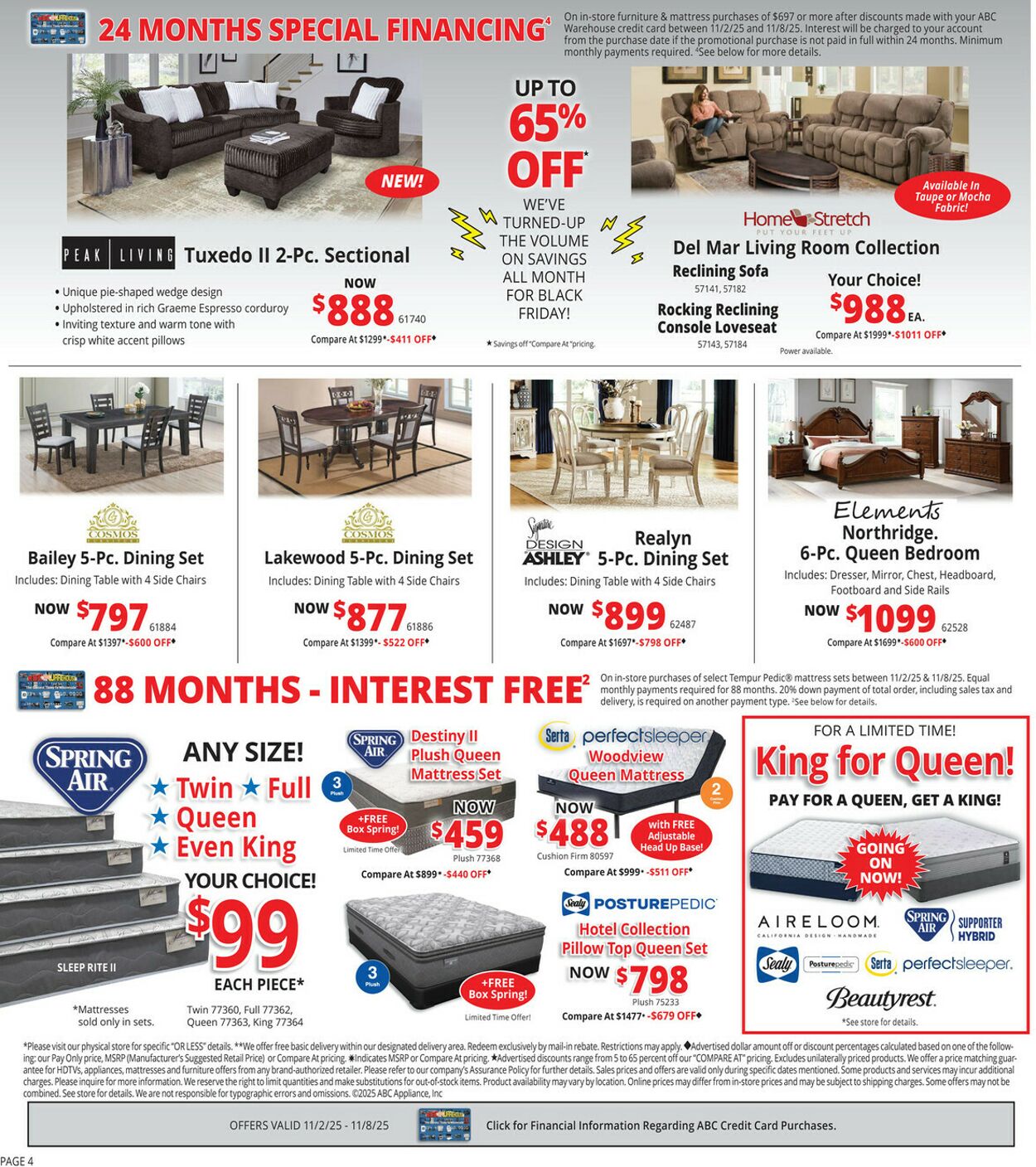 Weekly ad ABC Warehouse 11/02/2025 - 11/08/2025