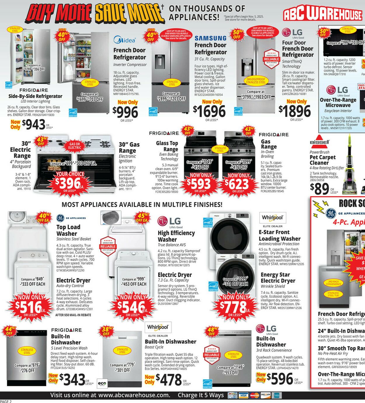 Weekly ad ABC Warehouse 11/02/2025 - 11/08/2025