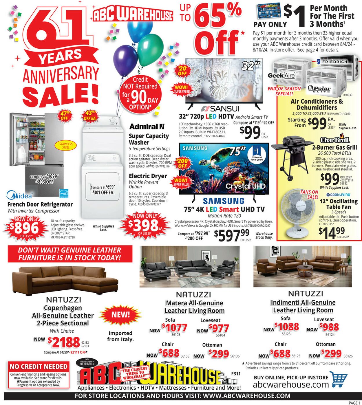 Weekly ad ABC Warehouse 08/04/2024 - 08/10/2024