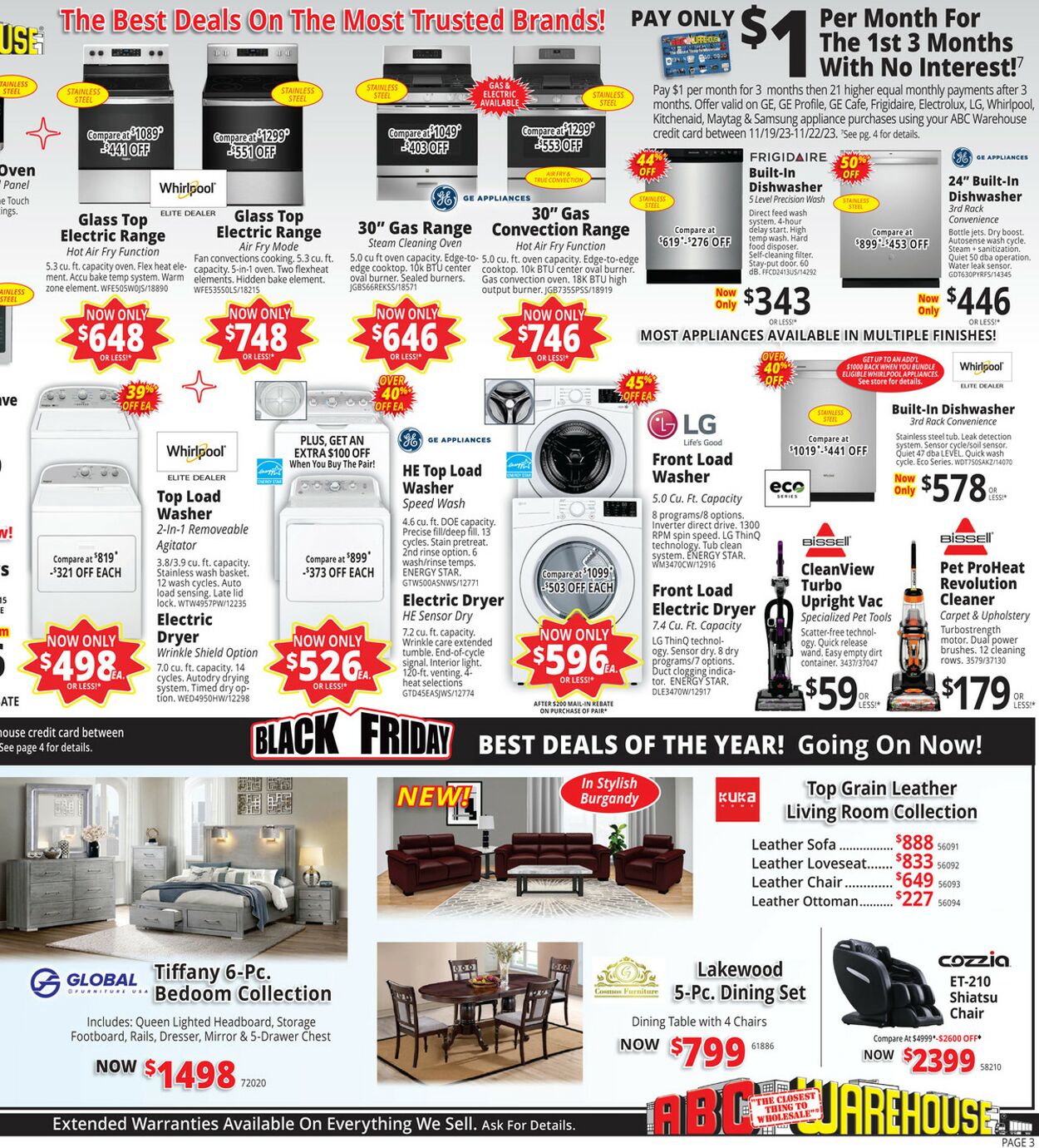 Weekly ad ABC Warehouse 11/19/2023 - 11/25/2023