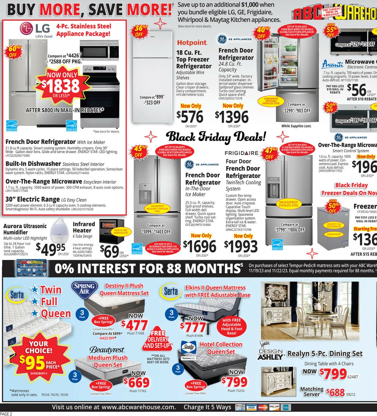 Weekly ad ABC Warehouse 11/19/2023 - 11/25/2023