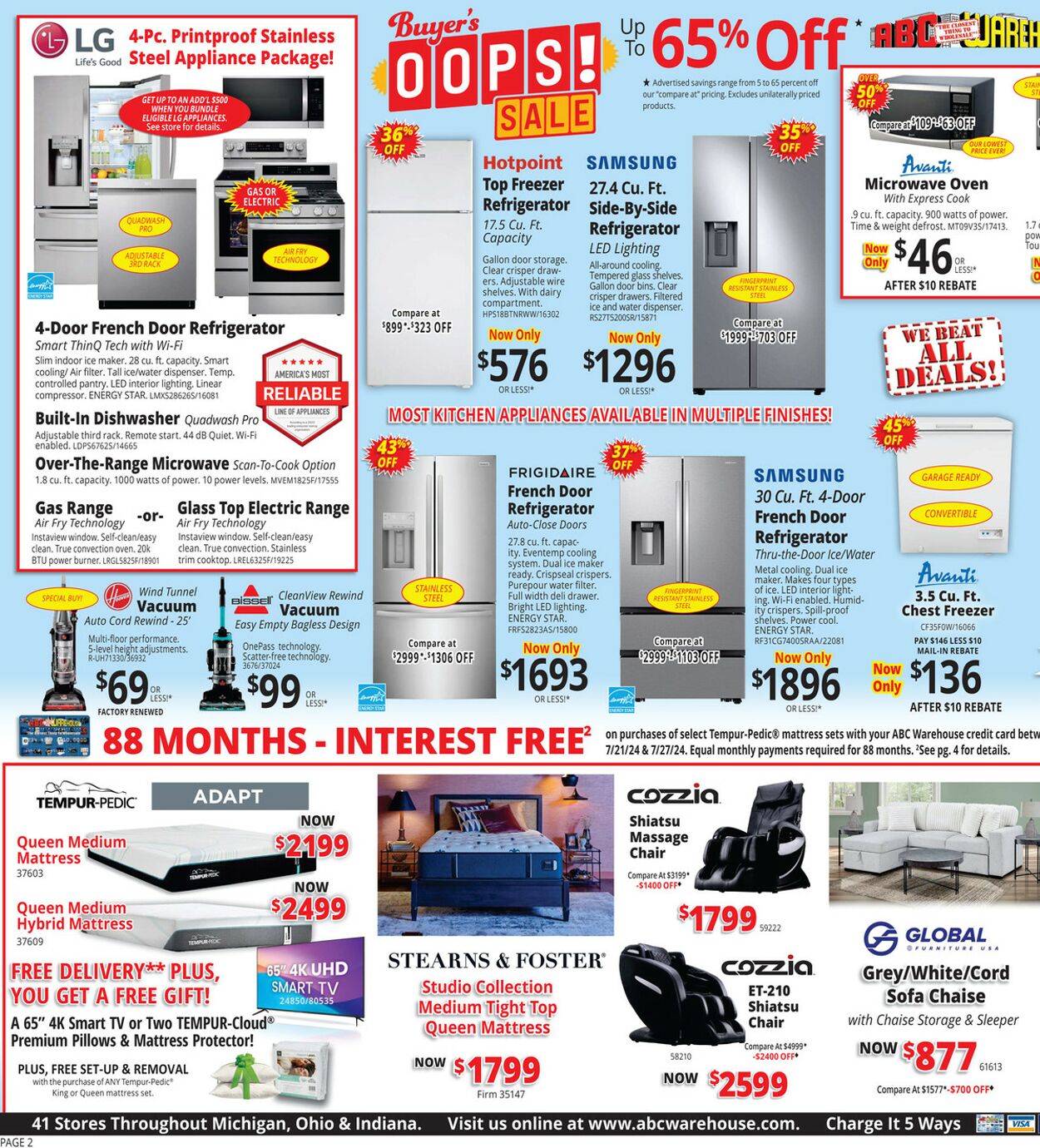 Weekly ad ABC Warehouse 07/21/2024 - 07/27/2024