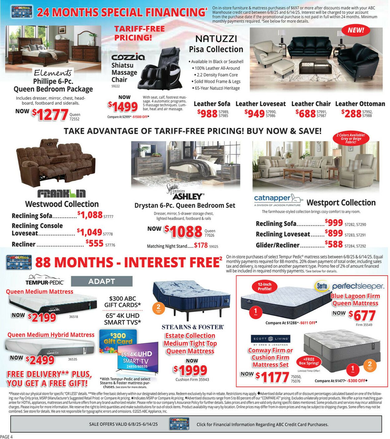 Weekly ad ABC Warehouse 06/08/2025 - 06/14/2025