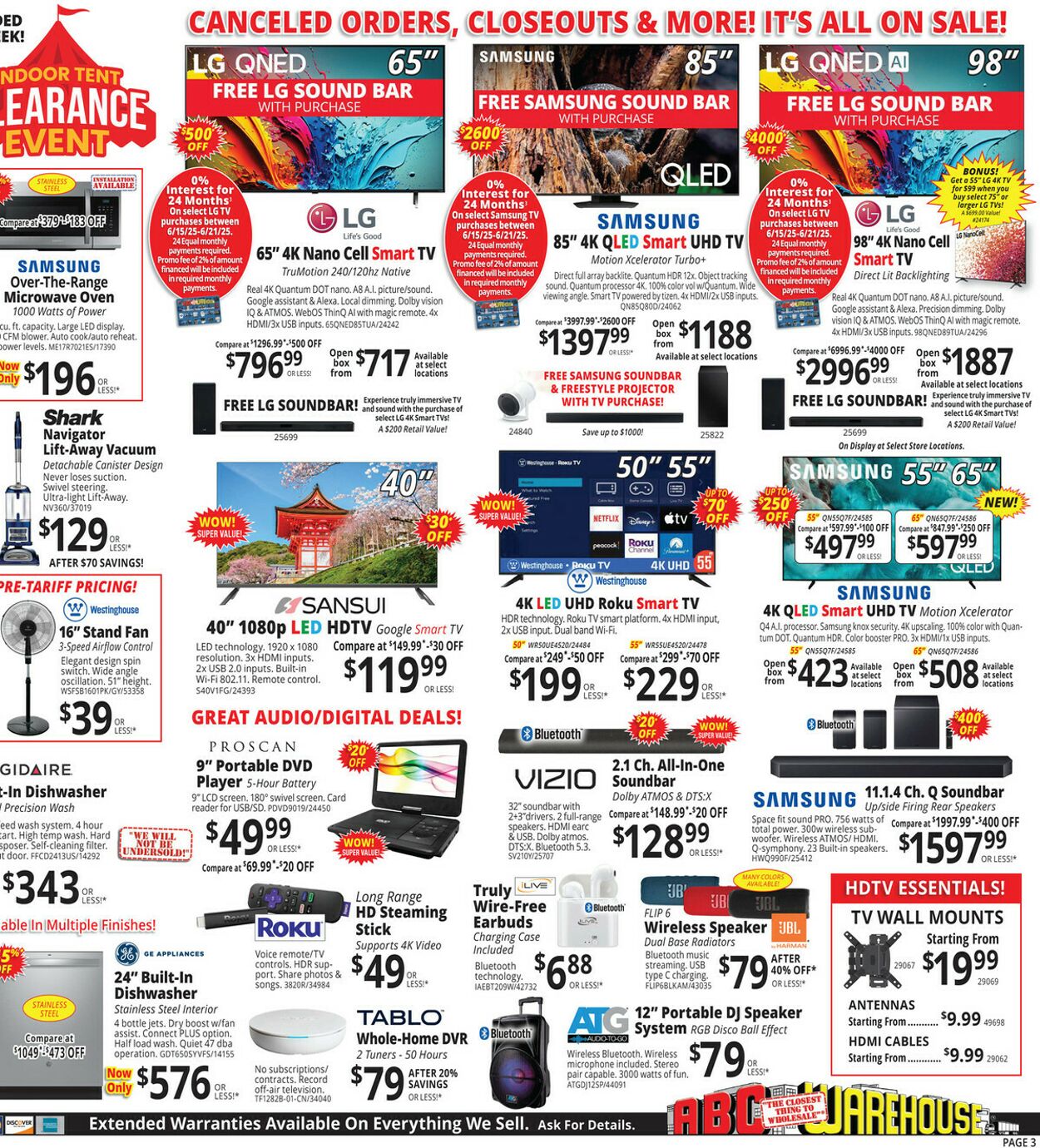 Weekly ad ABC Warehouse 06/15/2025 - 06/21/2025