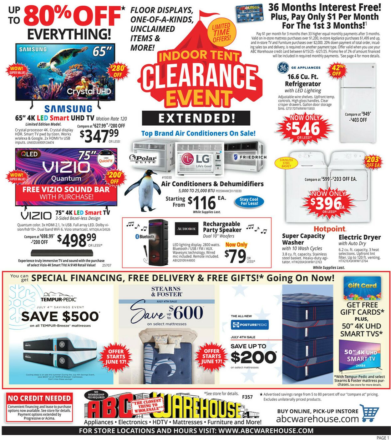 Weekly ad ABC Warehouse 06/15/2025 - 06/21/2025