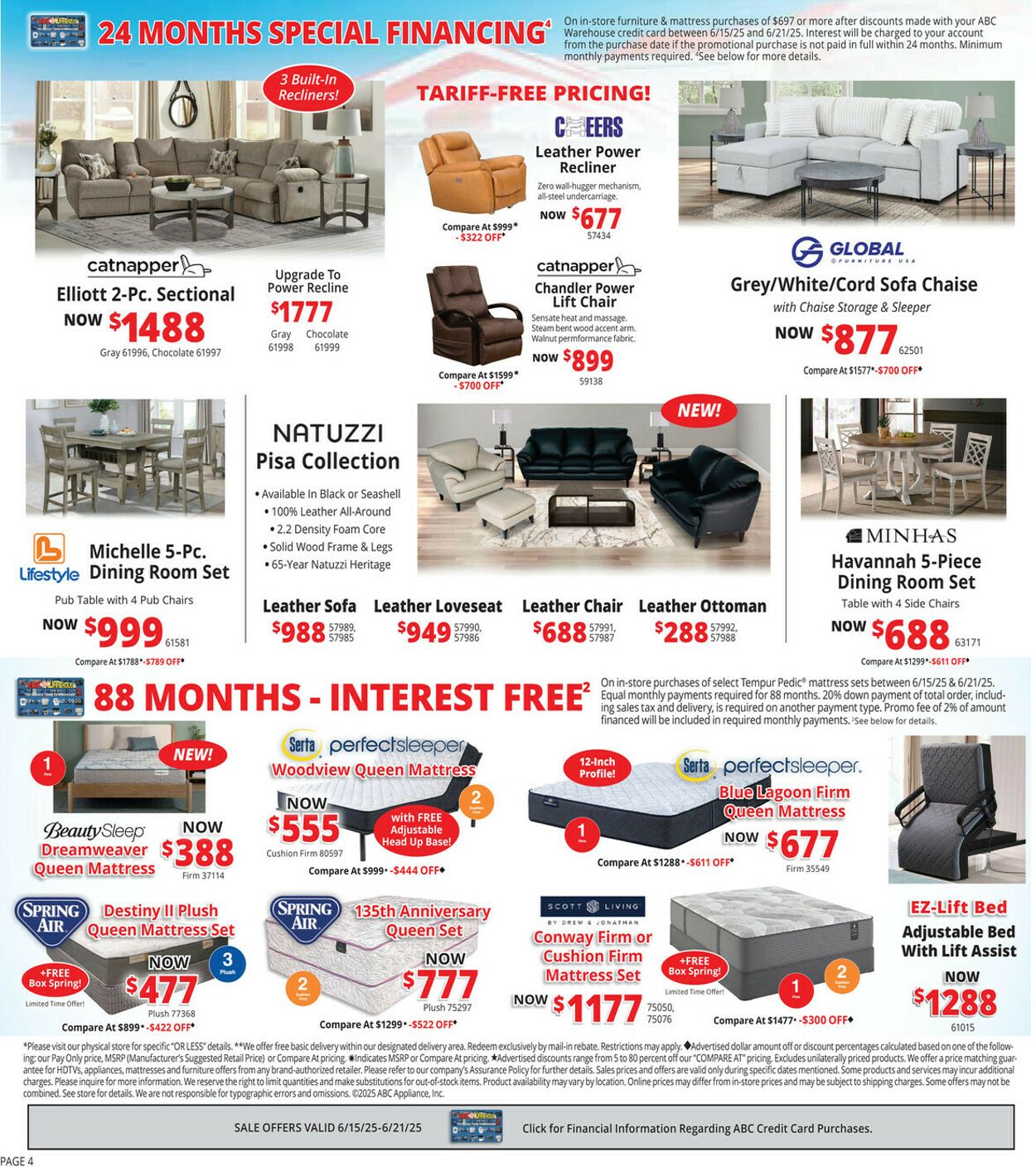 Weekly ad ABC Warehouse 06/15/2025 - 06/21/2025