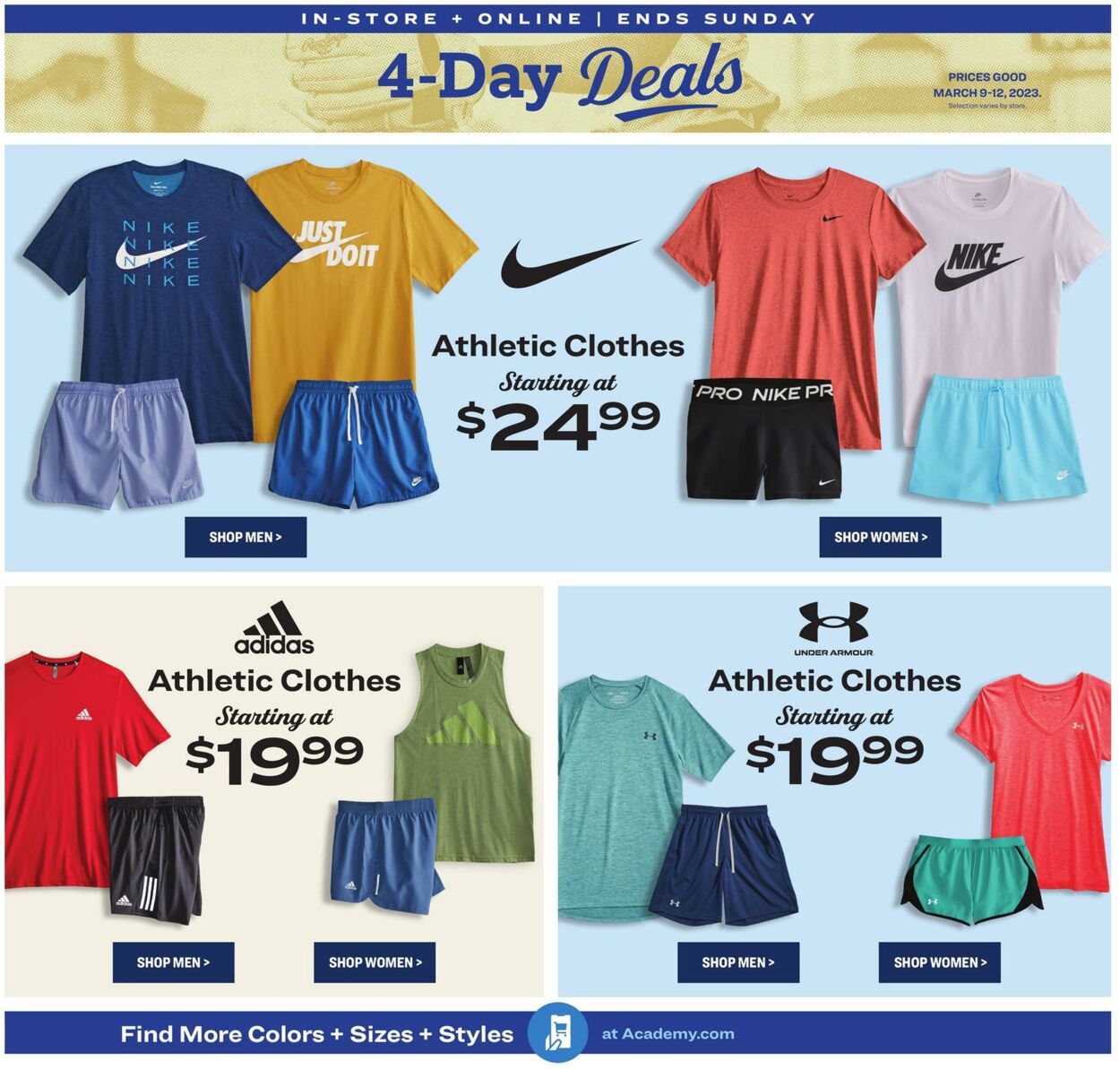 Weekly ad Academy Sports 03/09/2023 - 03/12/2023