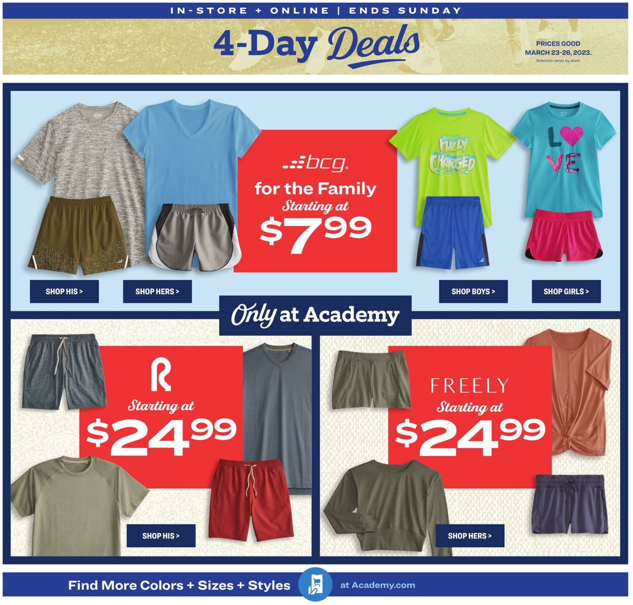 Weekly ad Academy Sports 03/23/2023 - 03/26/2023