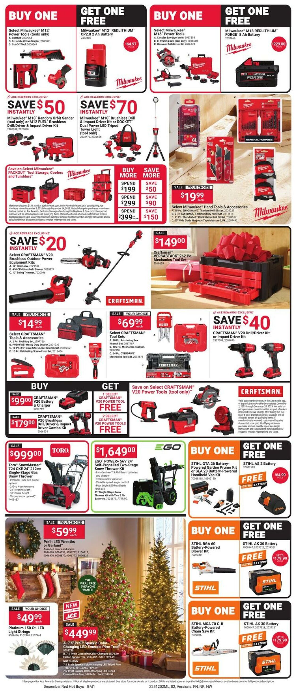 Weekly ad Ace Hardware 12/02/2025 - 12/24/2025