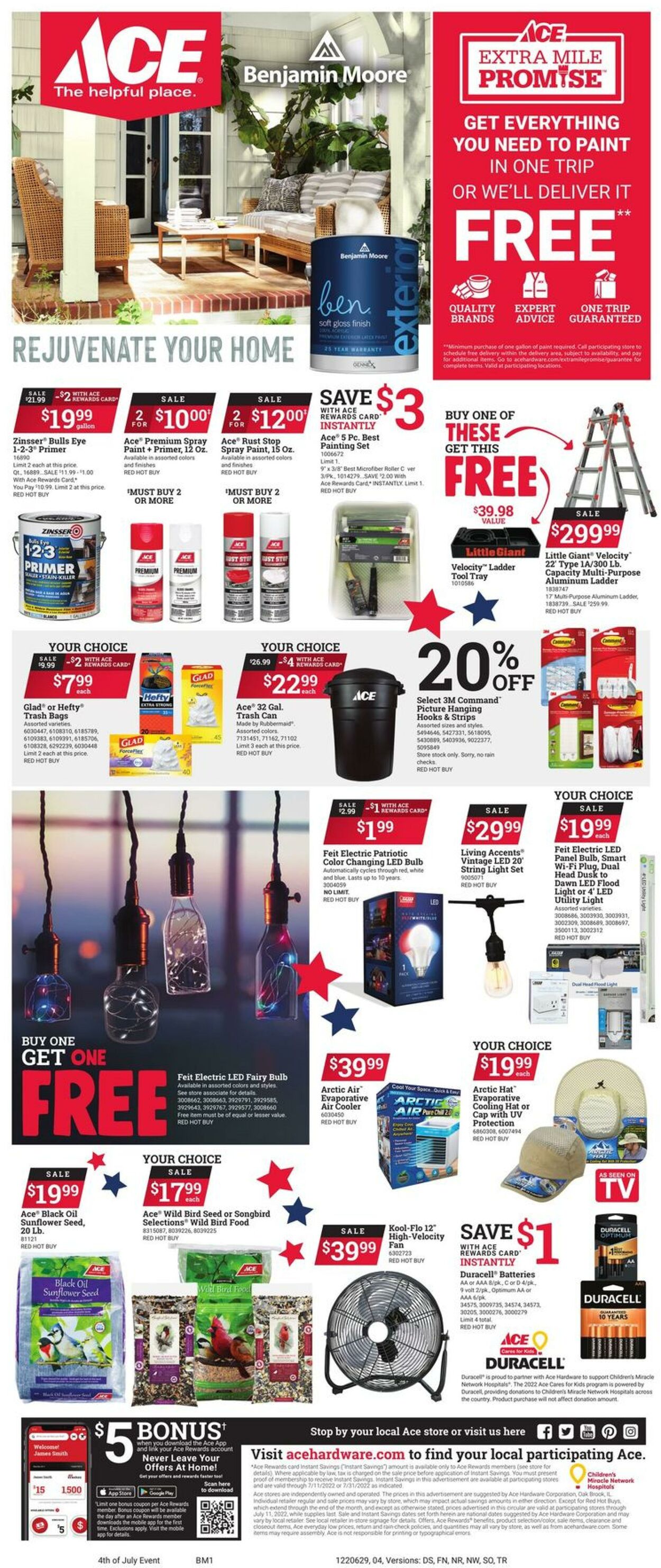 Weekly ad Ace Hardware 06/29/2022 - 07/11/2022