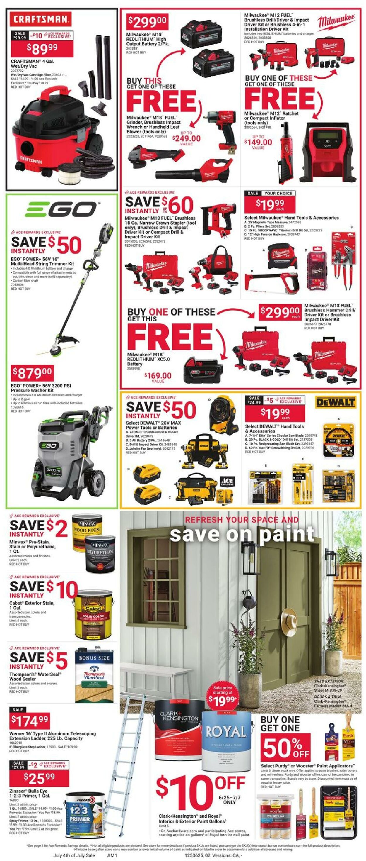 Weekly ad Ace Hardware 06/25/2025 - 07/07/2025