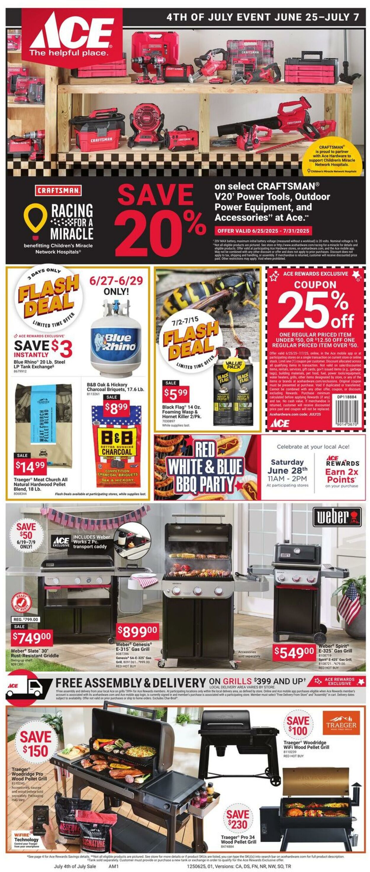 Weekly ad Ace Hardware 06/25/2025 - 07/07/2025