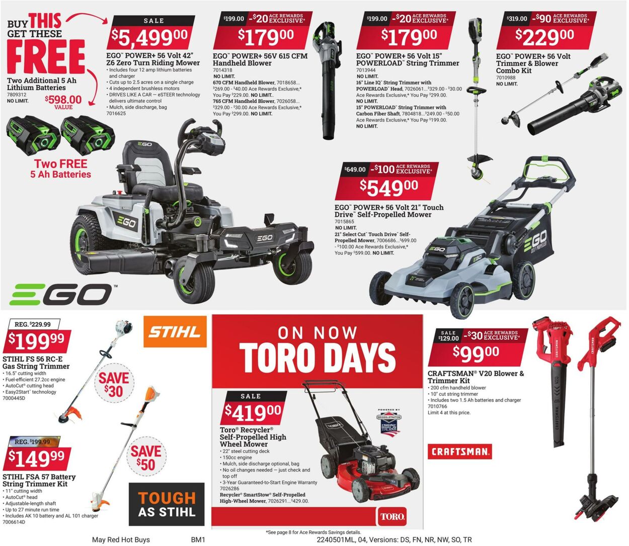 Weekly ad Ace Hardware 05/01/2024 - 05/27/2024