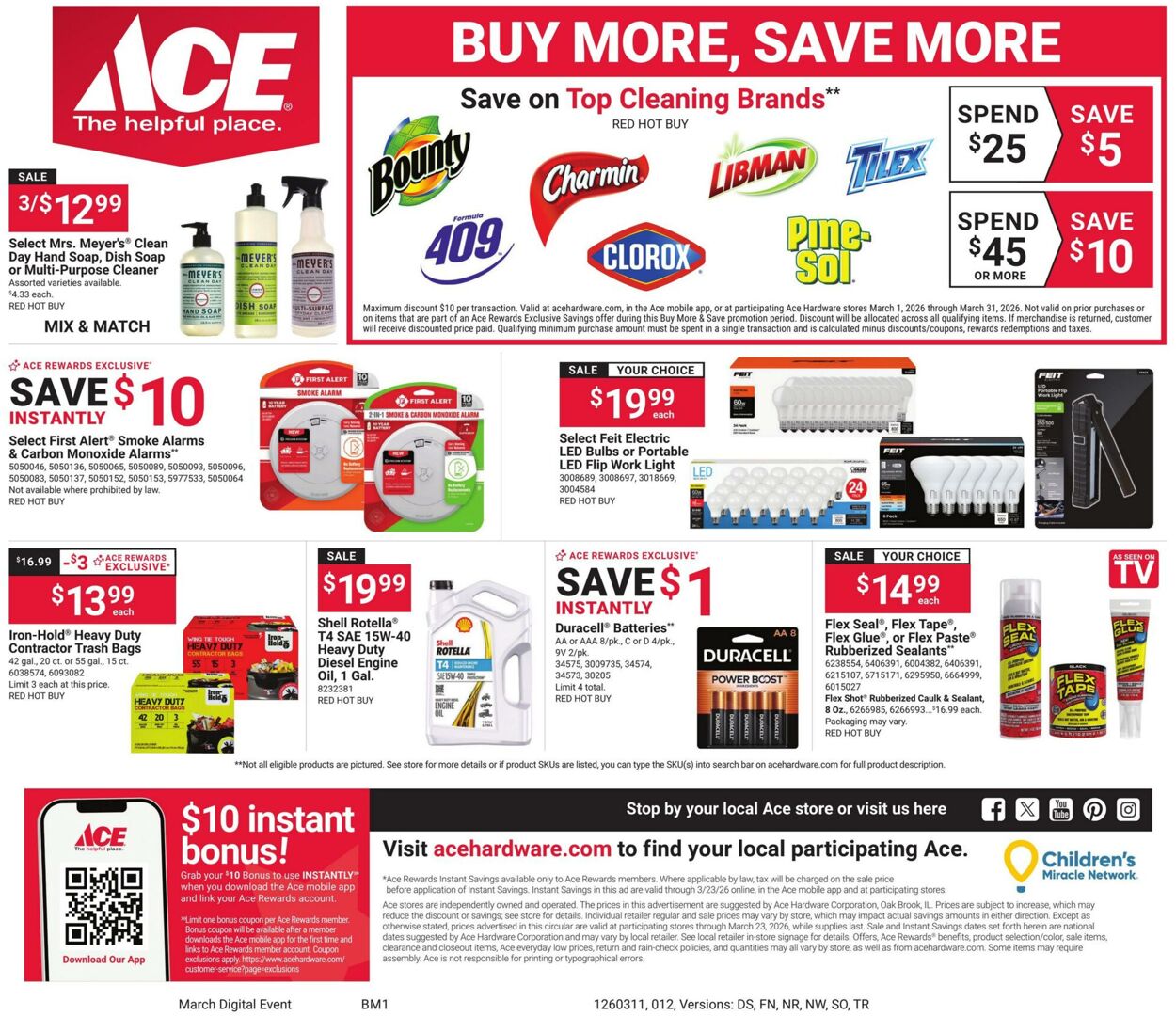 Weekly ad Ace Hardware 03/11/2026 - 03/23/2026