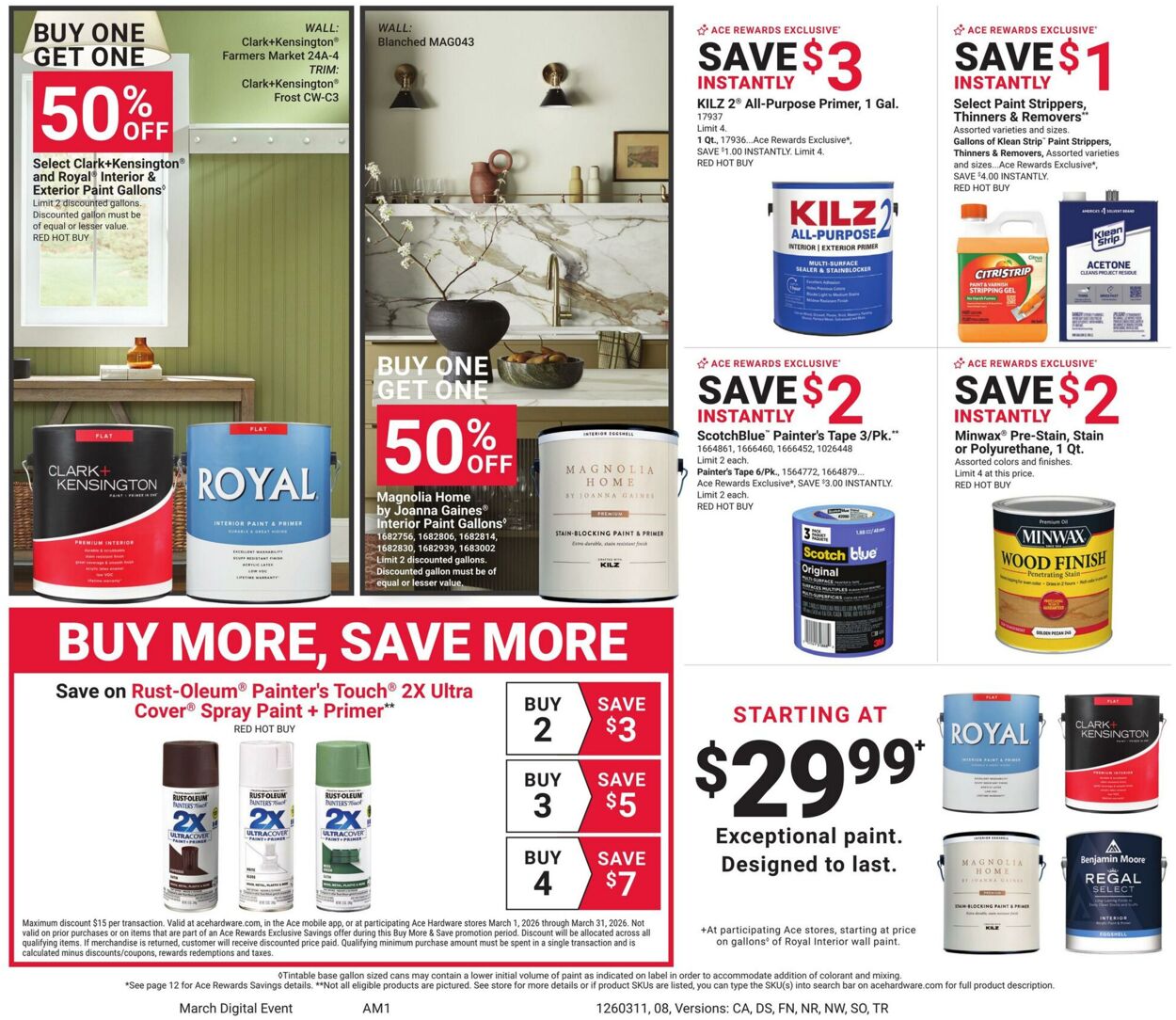 Weekly ad Ace Hardware 03/11/2026 - 03/23/2026