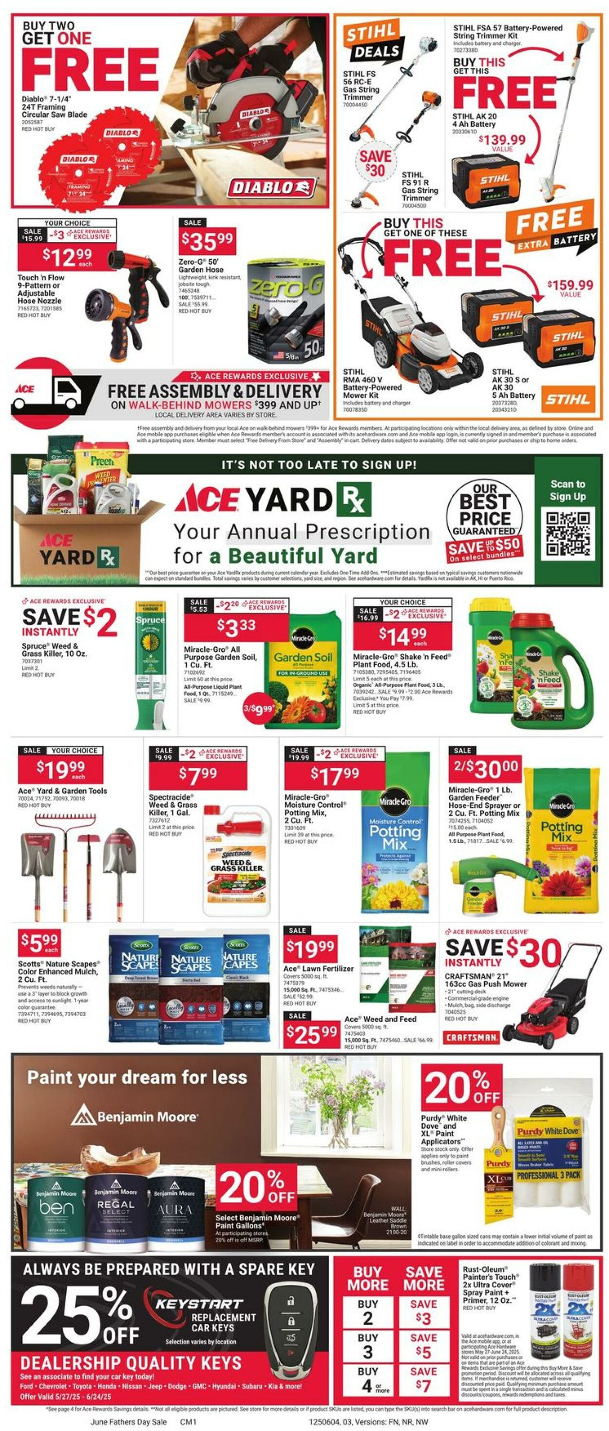 Weekly ad Ace Hardware 06/04/2025 - 06/16/2025