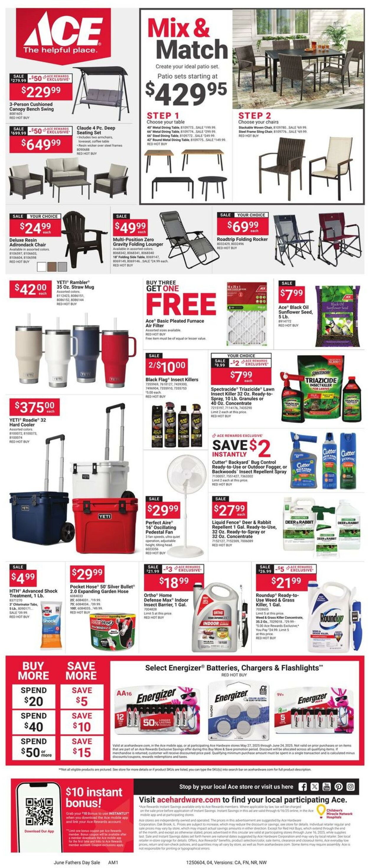 Weekly ad Ace Hardware 06/04/2025 - 06/16/2025