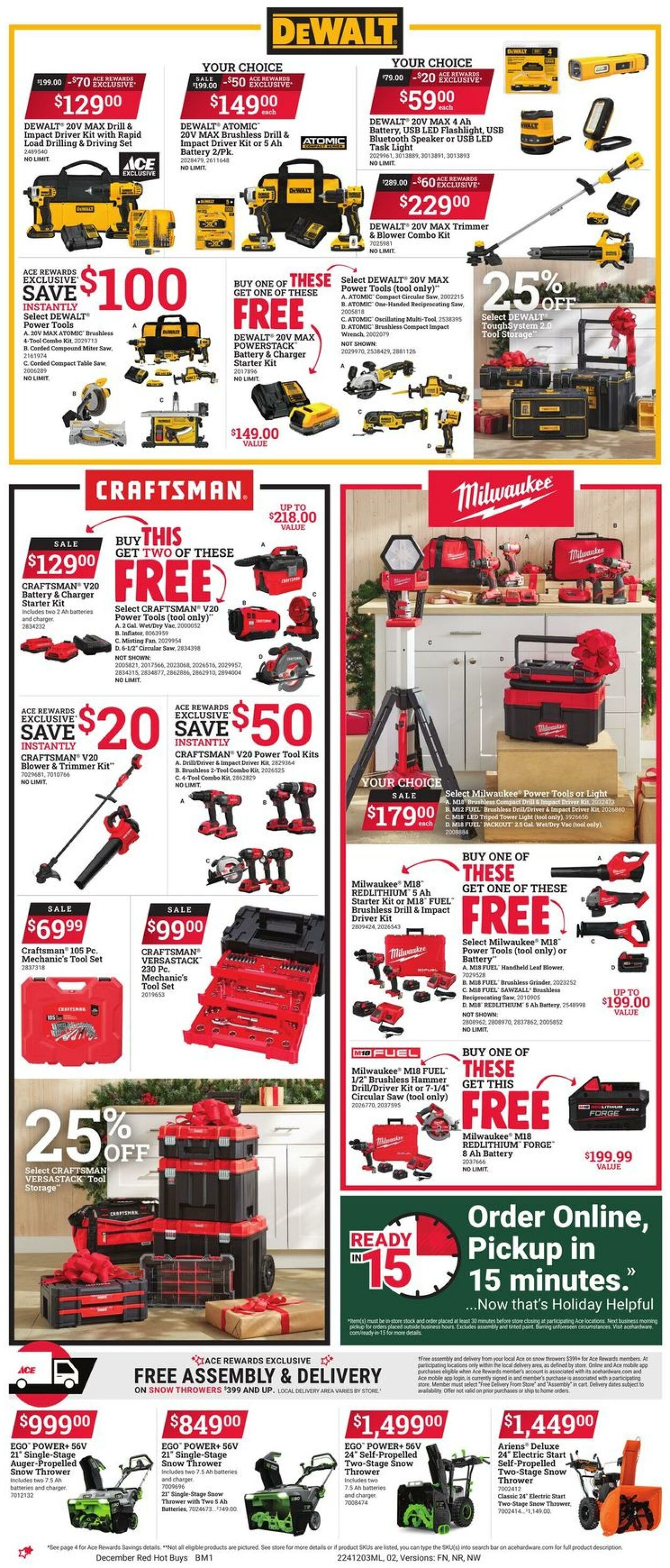 Weekly ad Ace Hardware 12/03/2024 - 12/24/2024