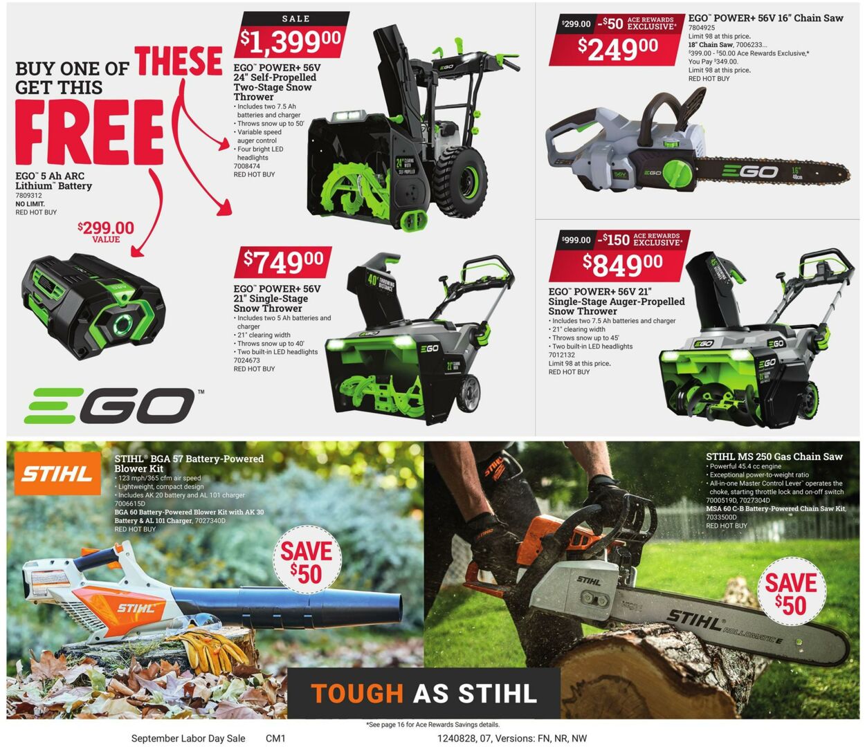 Weekly ad Ace Hardware 08/28/2024 - 09/09/2024