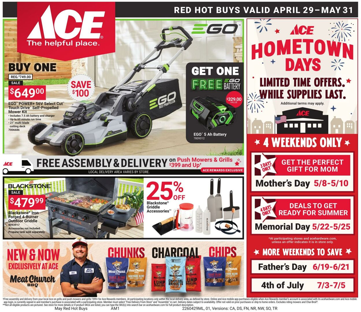 Weekly ad Ace Hardware 04/29/2026 - 05/31/2026