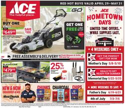Weekly ad Ace Hardware 04/29/2026 - 05/31/2026