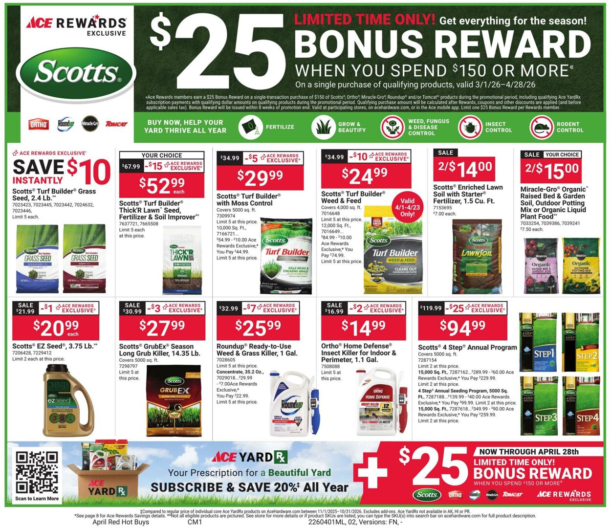 Weekly ad Ace Hardware 04/01/2026 - 04/28/2026