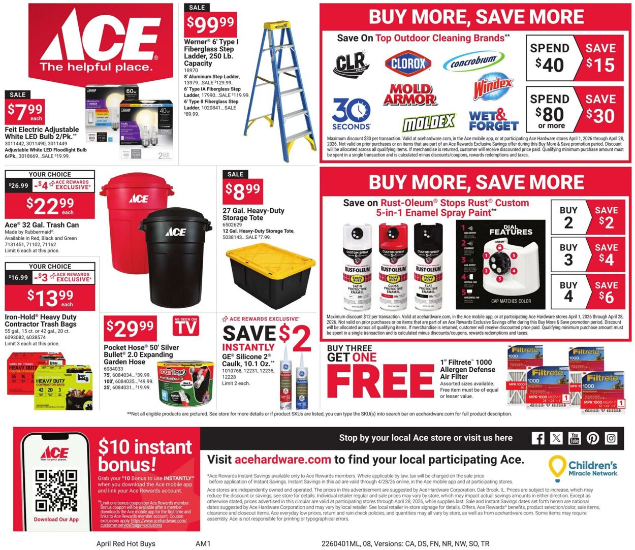 Weekly ad Ace Hardware 04/01/2026 - 04/28/2026