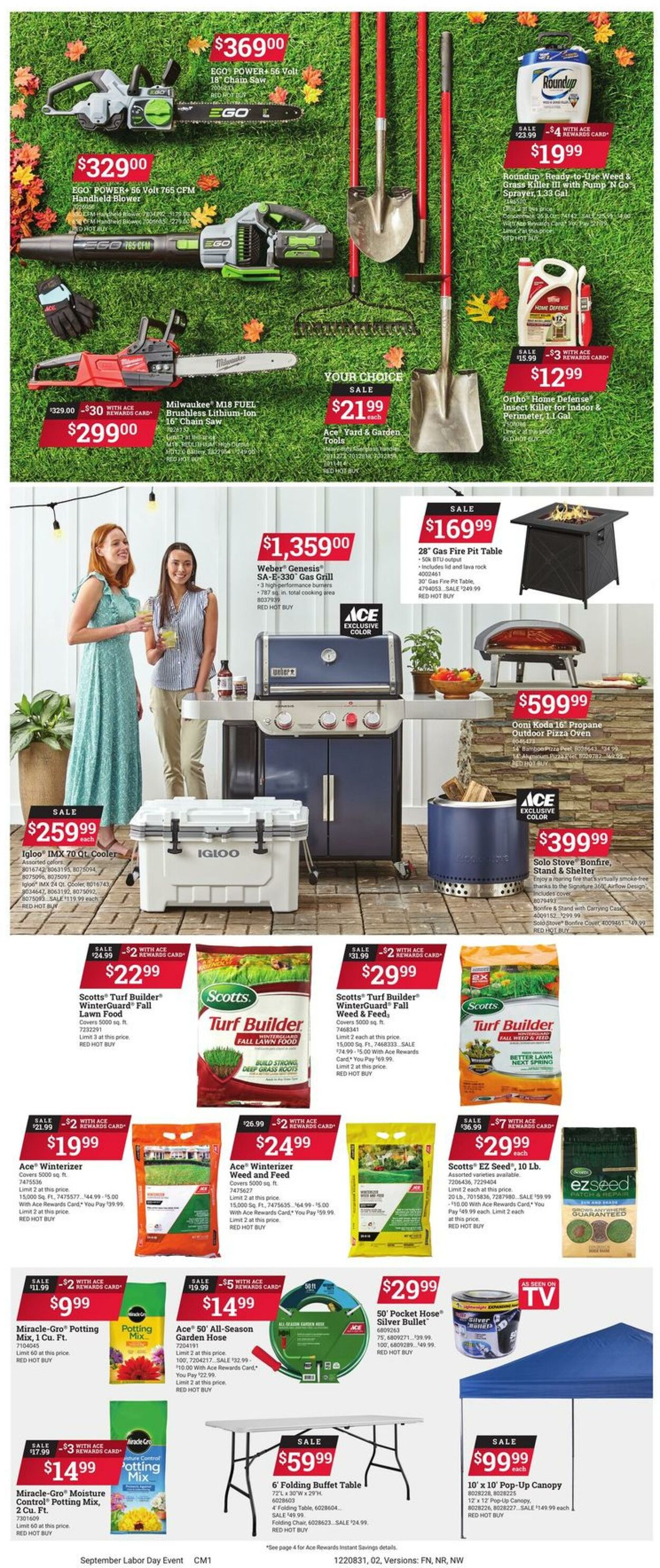 Weekly ad Ace Hardware 08/31/2022 - 09/12/2022