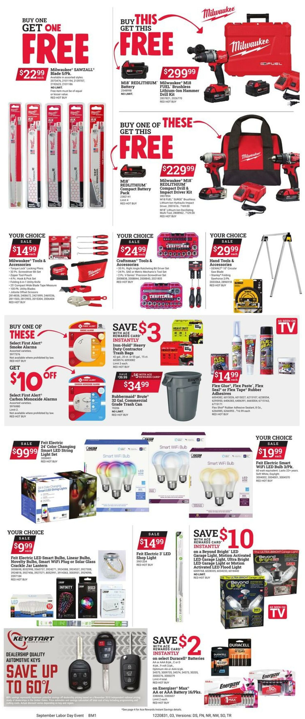 Weekly ad Ace Hardware 08/31/2022 - 09/12/2022