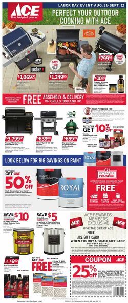 Weekly ad Ace Hardware 08/31/2022-09/12/2022