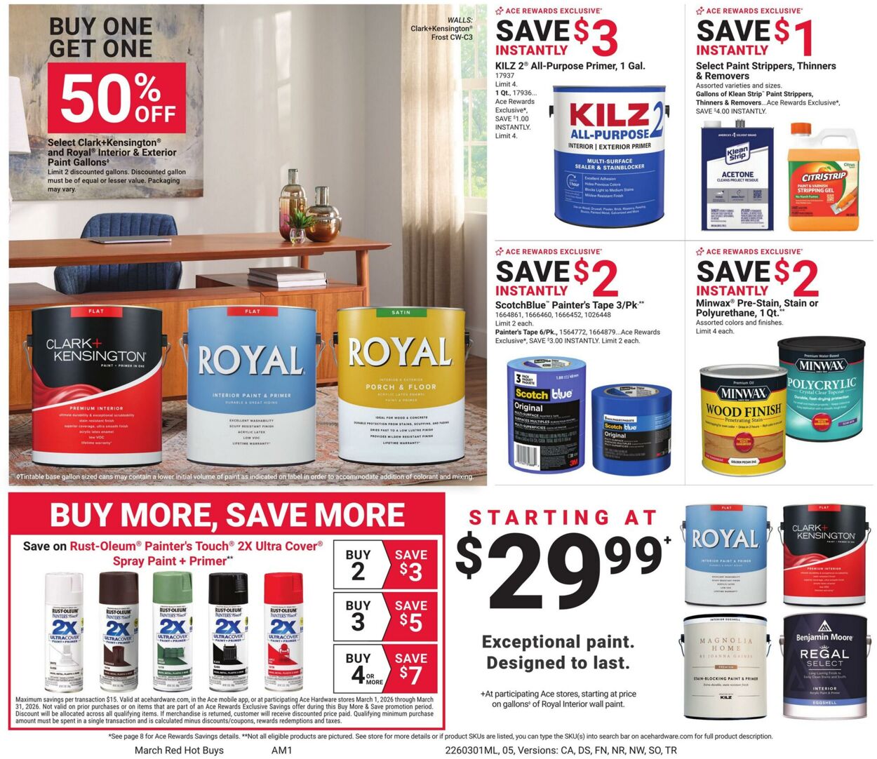 Weekly ad Ace Hardware 03/01/2026 - 03/31/2026