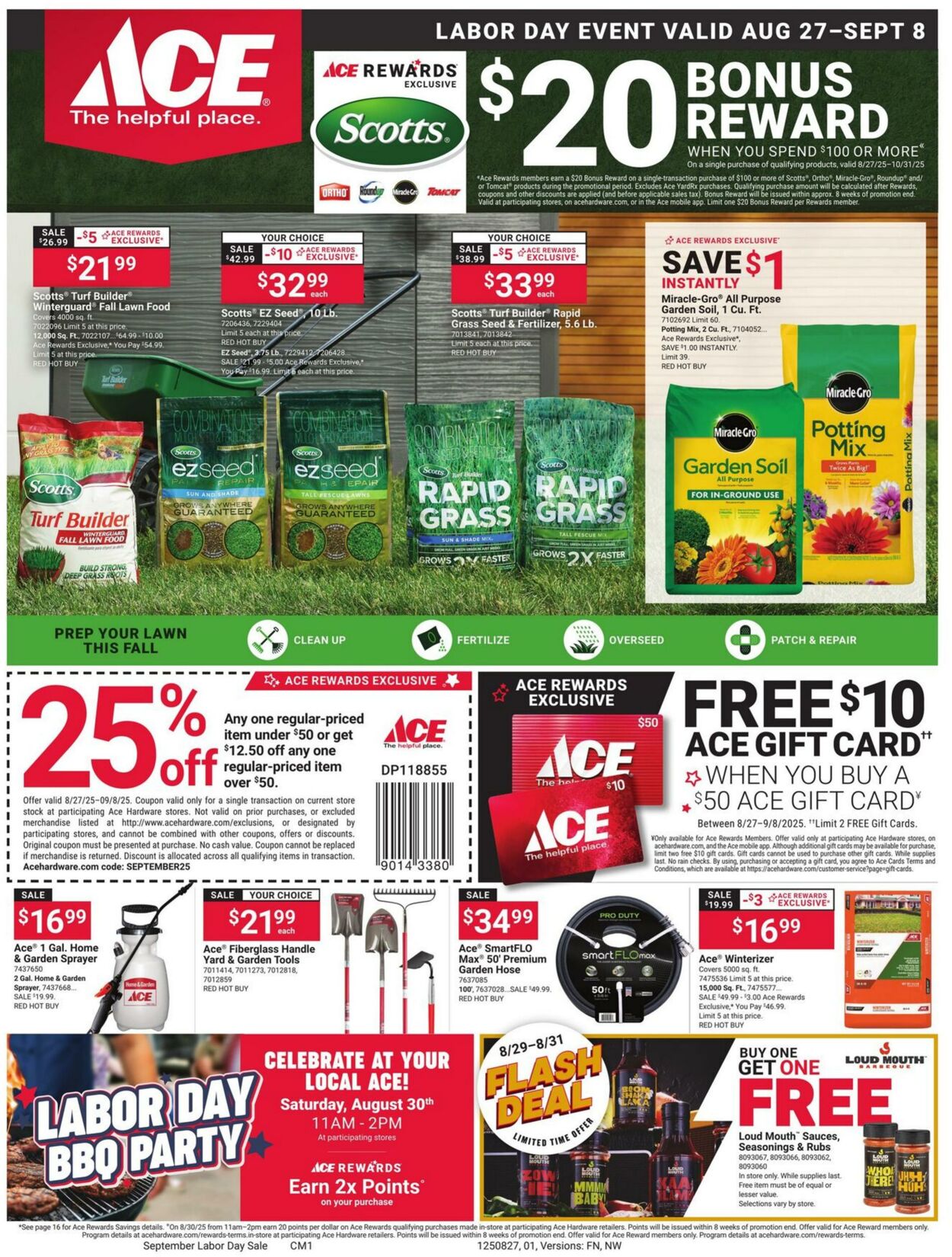 Weekly ad Ace Hardware 08/27/2025 - 09/08/2025