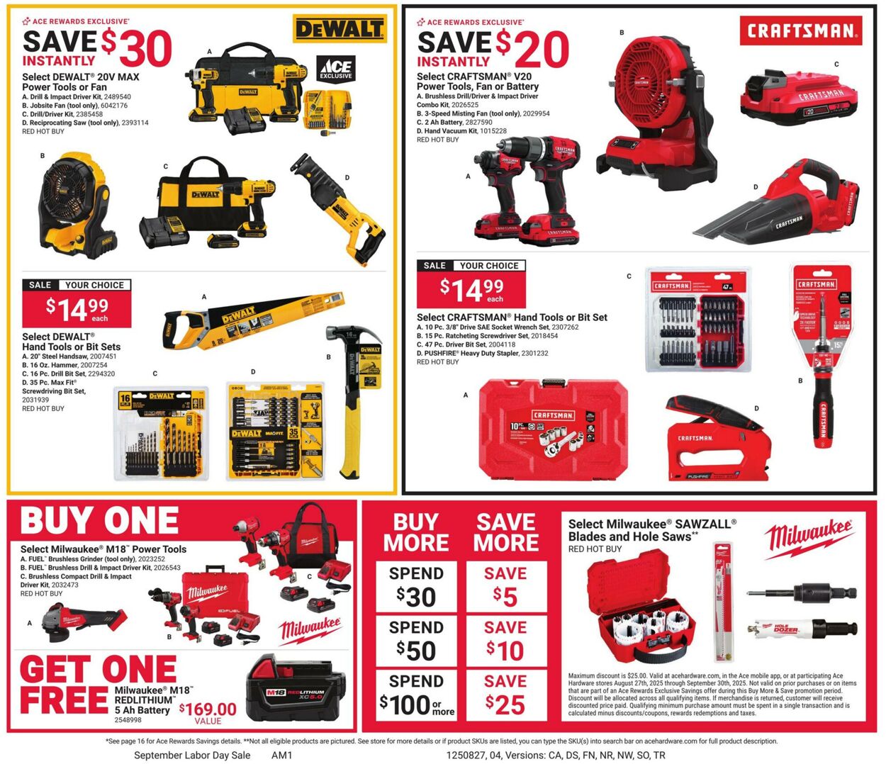 Weekly ad Ace Hardware 08/27/2025 - 09/08/2025