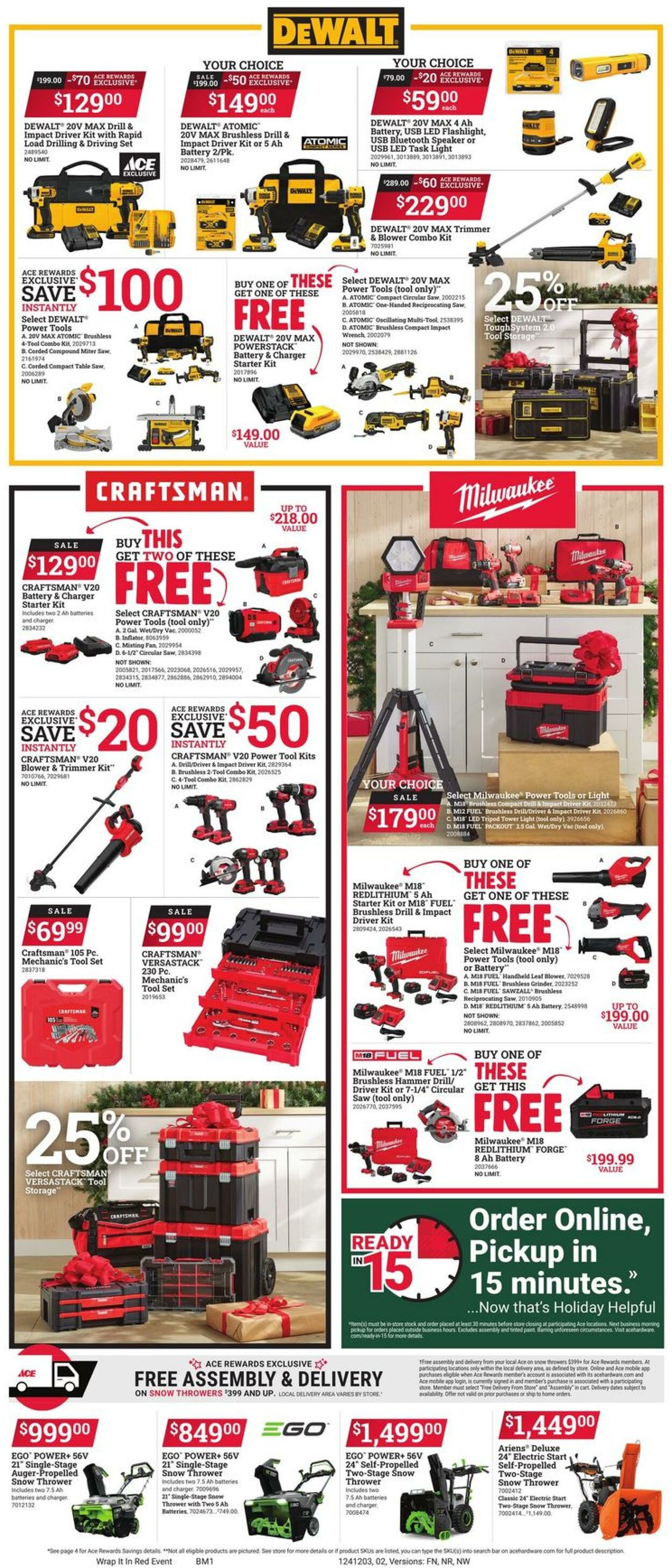 Weekly ad Ace Hardware 12/03/2024 - 12/24/2024