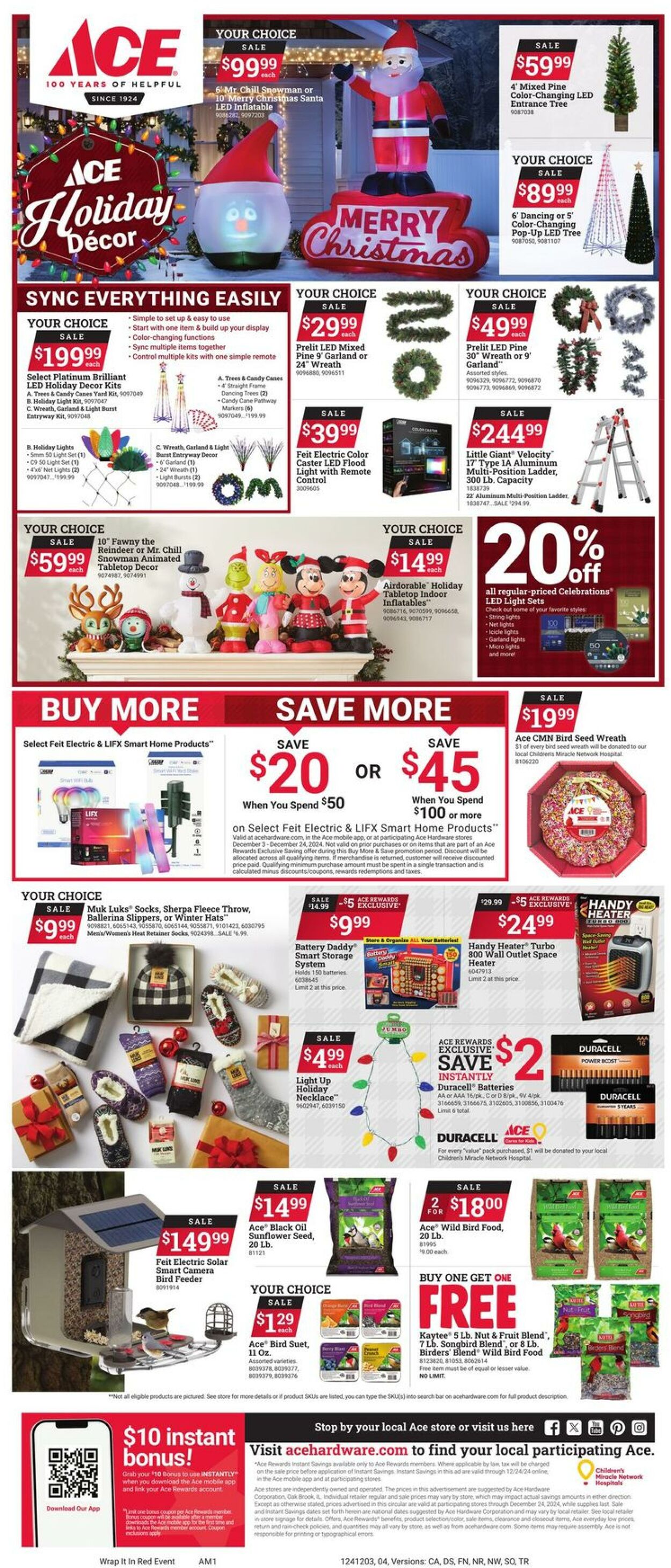 Weekly ad Ace Hardware 12/03/2024 - 12/24/2024