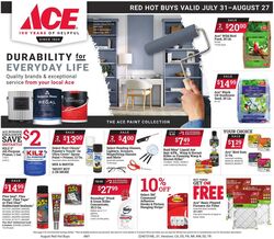 Weekly ad Ace Hardware 07/31/2024 - 08/28/2024