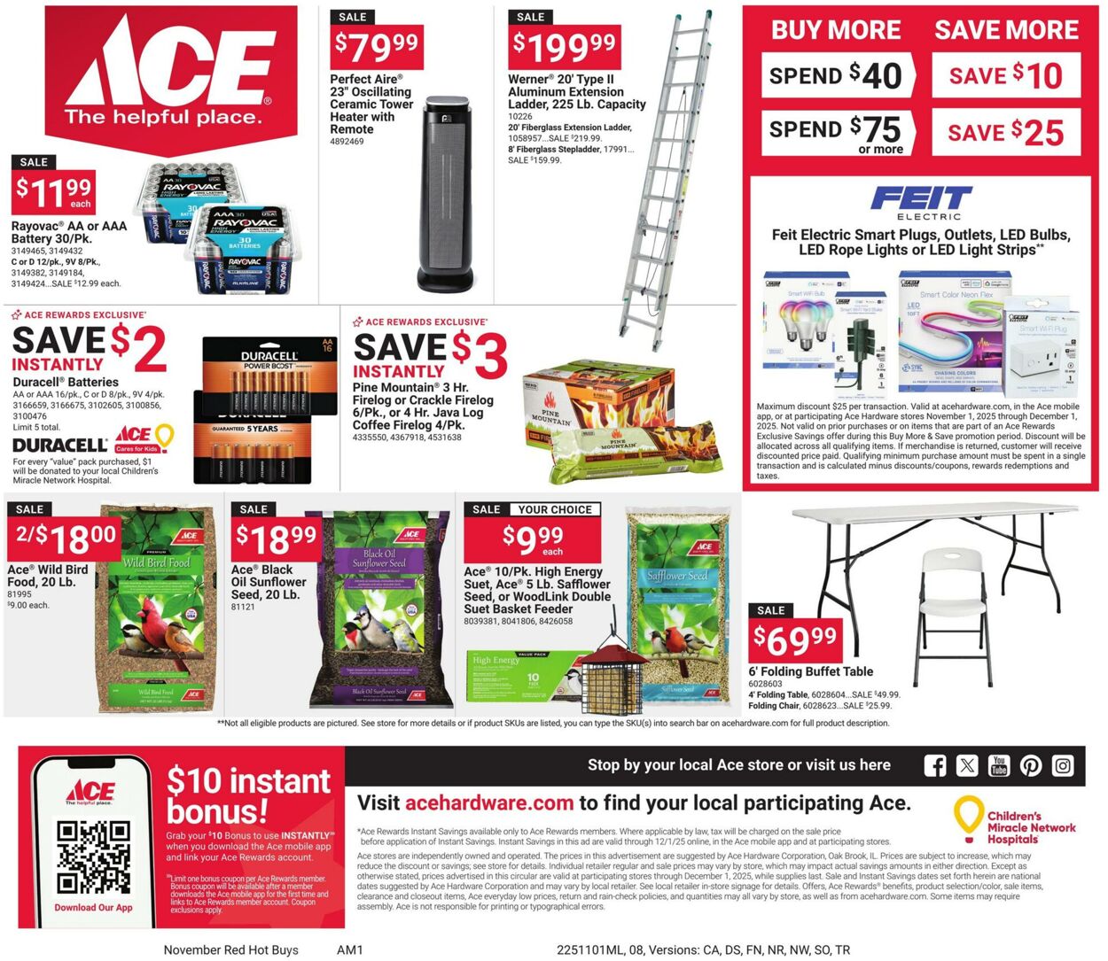 Weekly ad Ace Hardware 11/01/2025 - 12/01/2025