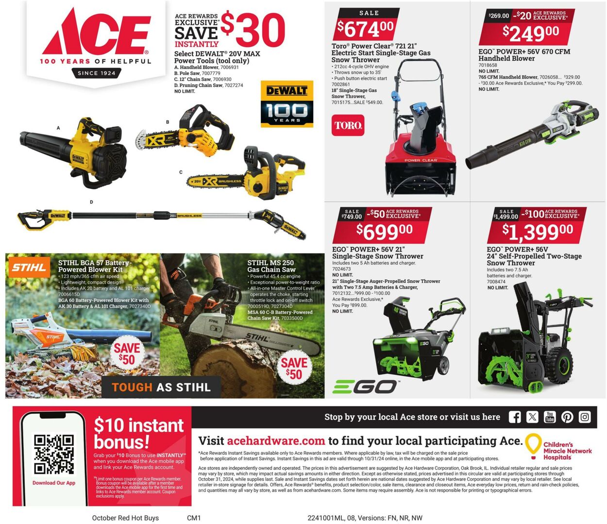 Weekly ad Ace Hardware 10/01/2024 - 10/31/2024