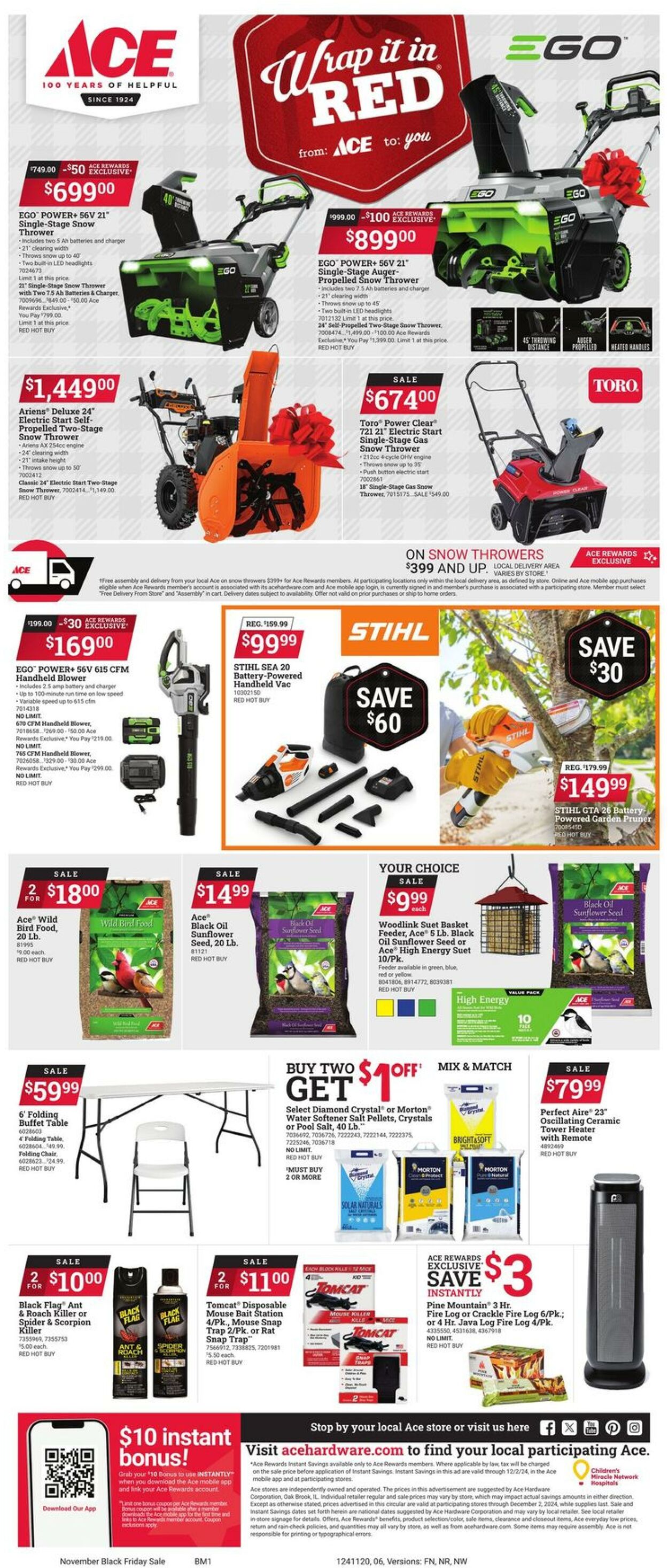 Weekly ad Ace Hardware 11/01/2024 - 12/02/2024